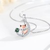 TwoAnts Fox Necklace 925 Sterling Silver Cute Animal Pendant Necklace