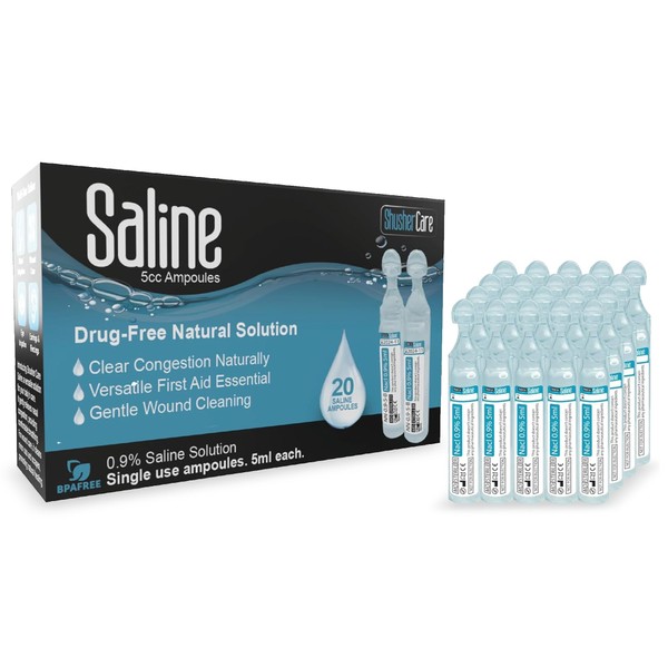 Saline Ampoules - Saline Solution for Nebulizer, Sodium Chloride 0.9%