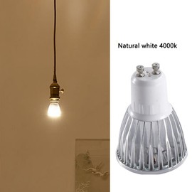 YDJoo 3W GU10 LED Light Bulbs 30W Halogen Replacement Natural White 4000K GU10 LED Bulbs for Recessed Track Light Spotlight, Non-Dimmable, GU10 Base, AC85-265V, 6 Pack