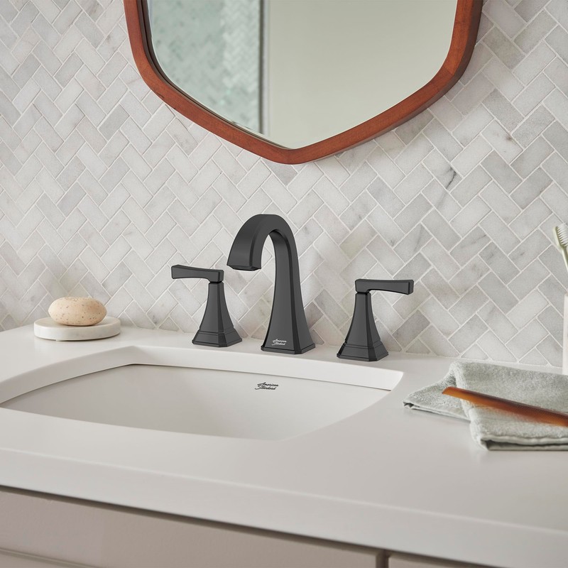 AMERICAN STANDARD 7612807.278 Crawford 8-inch Widespread Bathroom Faucet, Legacy Bronze
