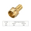 sourcing map Brass Hose Barb Fitting,Connector,12mm Barb x G1/2 Male