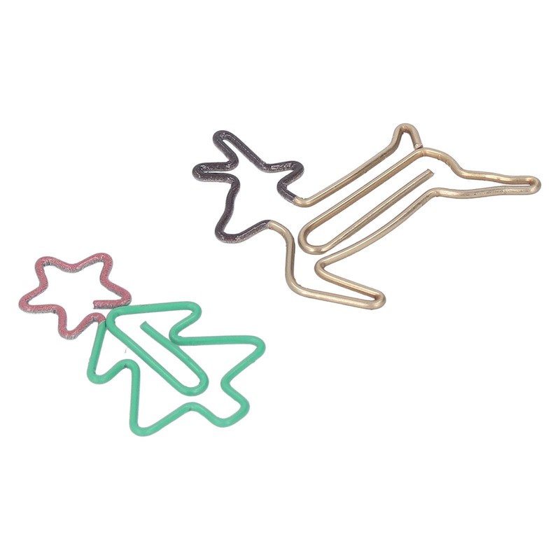 100pcs Paper Clips Lovely Christmas Tree and Deer Shape Metallic