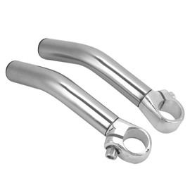 Bike Bar Ends Stable Shock Absorption Bicycle Handlebar Road Bike Mountain Bike Handlebar End Anti-Tarnish Aluminum Alloy Anti-Slip (Silver)