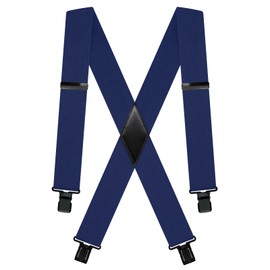 QCWQMYL 2" Suspenders for Men Heavy Duty Strong Clips Hunting Skip Work Braces