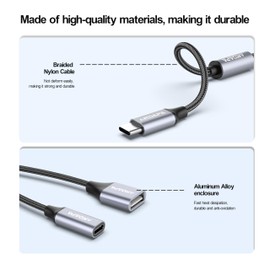 ANDAPA Adaptador USB C a Dual USB, Divisor USB C para MacBook Pro/Air