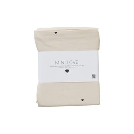 Design Letters Mini children's bed linen 100 x 140 cm + pillowcase 44 x 45 cm beige | 100% GOTS Certified Organic Cotton | Invisible zipper closure.