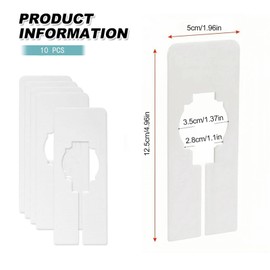 Closet Dividers, 10 Pcs White Rectangular Blank Clothing Rack Size Dividers Plastic Clothing Hanger Divider Tags for Closet