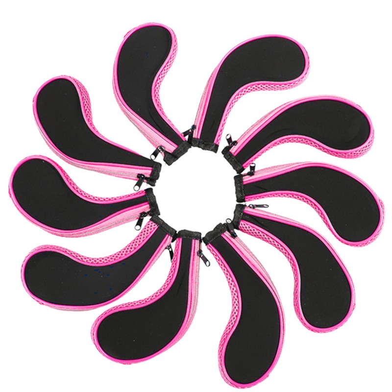 10pcs Neoprene Golf Club Iron Head Covers Putter Set Protector