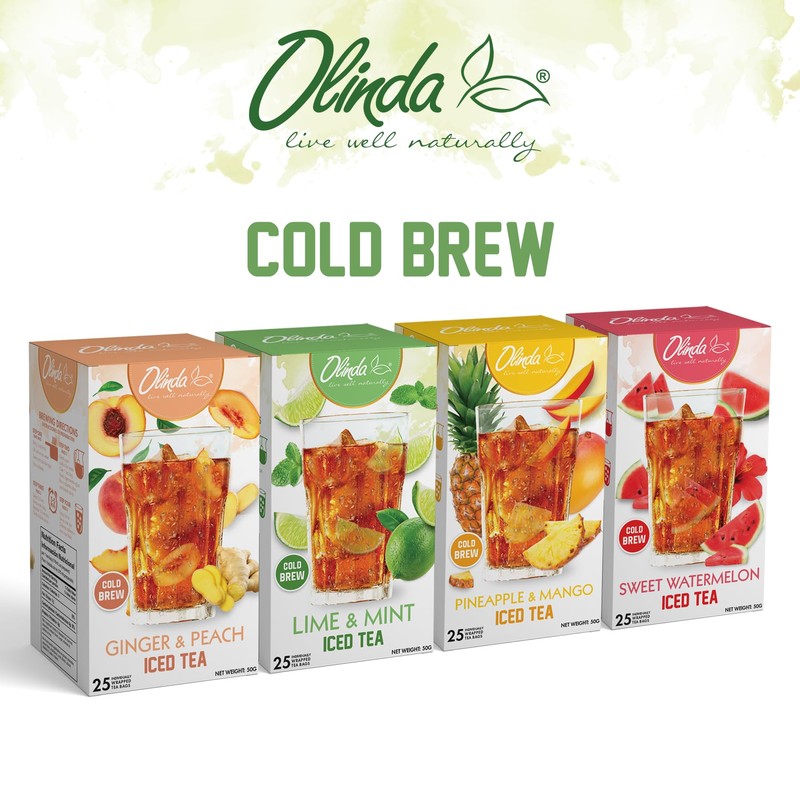 Olinda Sweet Watermelon Sweetened Ice Tea, Caffeinated, Brew Hot or