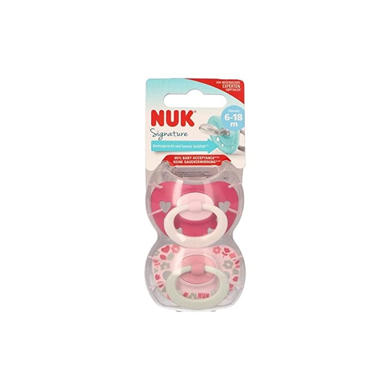 NUK Signature Soothers Size 2, Pack of 2