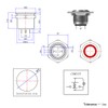 Ulincos® Momentary Push Button Switch U19D1 1NO SPST Silver Stainless