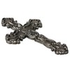 UHRIG Solid Iron Wall Cross Wrought Iron Crucifix Hanging Christian