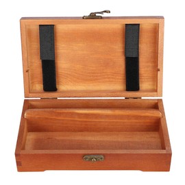 Artist Storage Box Wooden Sketching Pencil Tool Brush Box with Locking Clasp for Pastels, Pencils, Pens, Markers, Brushes, Tools Storage