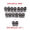 15pcs ER11 Spring Collet Set 1-7mm 1/8" 1/4" for CNC