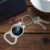Snowboarder on Black Keychain with Bottle Cap Opener