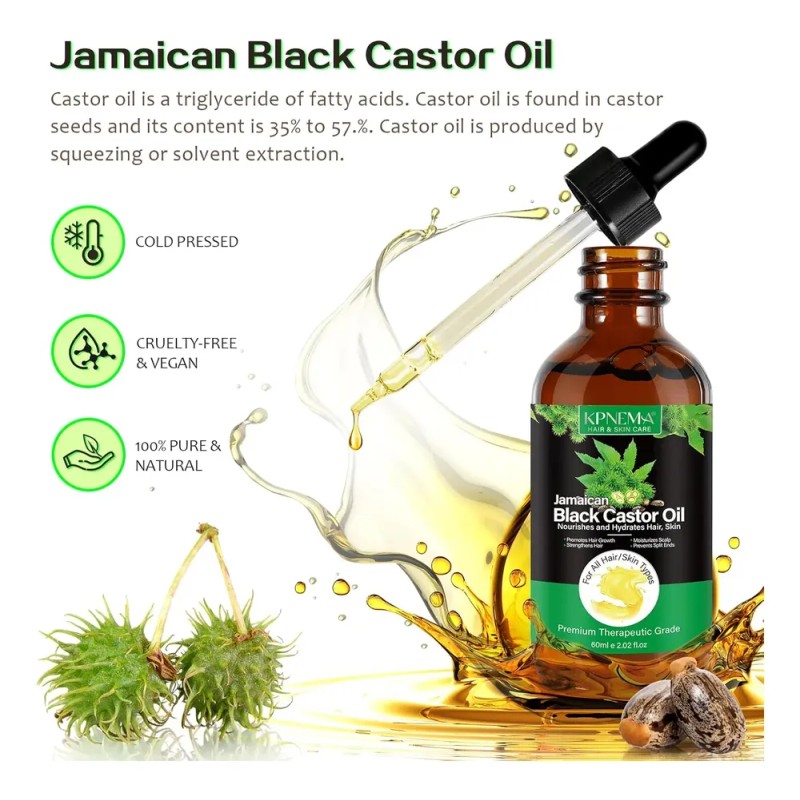 Aceite De Ricino Negro (2 Unidades) Para El Cabello//*