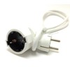 1m 3680W 16A 230V 3x1.5mm Extension Lead White H05VV-F.BL