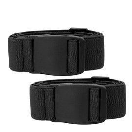 XZQTIVE Men Women No Show Elastic Stretch Belt Invisible Web Belt Quick Release Flat Plastic Buckle