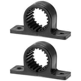 Koei Chemical KFBS01B-30-BK-2P Anti-Vibration Resin Saddle Band, 1.2 inches (30 mm), Pipe Fixing Brackets, Prevents Sliding and Rattling, Black, 2 Pieces