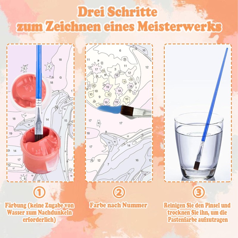 Wenfdrtr Painting by Numbers Children from 6 7 8 9