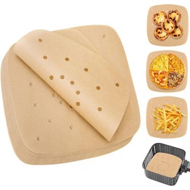 AVRUYPI Pack of 100 Airfryer Baking Paper, Baking Paper for Hot Air Fryer, Baking Paper, Airfryer Paper, 15 cm x 15 cm