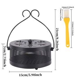 Mosquito Spiral Holder, Mosquito Spirals, Metallic Mosquito Coil Holder, Iron Hollow Mosquito Coils Box, Movable Mosquito Coil Holder, Retro Mosquito Spiral Pot Mosquito Coil Holder