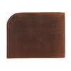 Men's Vintage Hunter Leather Curved Front Pocket Wallet, charcoal