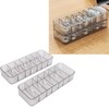 2pcs Cable Management Box with 20 Wire Ties Stackable Clear