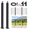 36" Black Cable Railing Kit - 4FT Adjustable Length, 2Pack