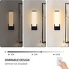 Kalium Modern Wall Sconces，Dimmable Black Wall Sconce, 3000K Warm White