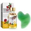 plomala Aceite facial con vitamina E, aceite de rosa con