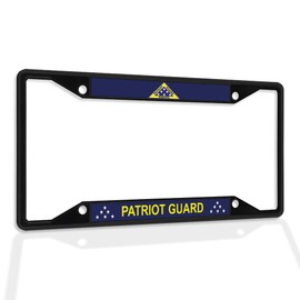 Metal Insert License Plate Frame Patriot Guard Riders Weatherproof Car Accessories Black 4 Holes Solid Insert