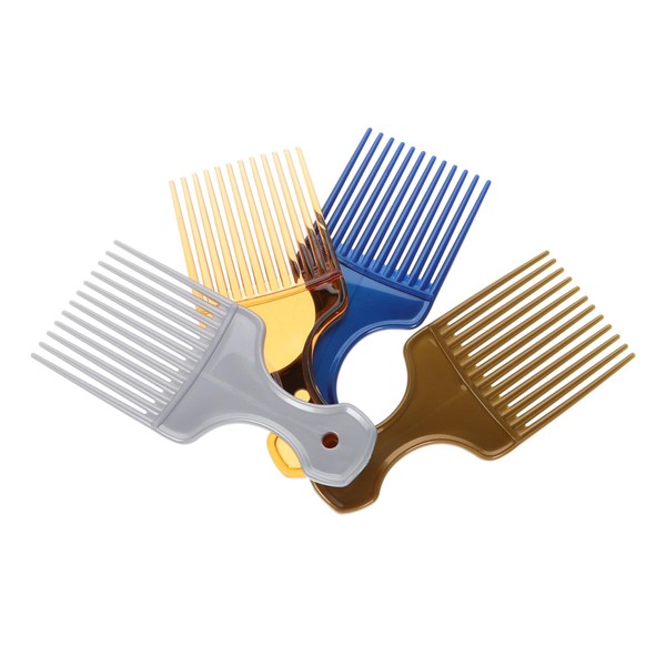 TOVINANNA 4pcs Hair Pick Comb Set for Curly Hair Ergonomic