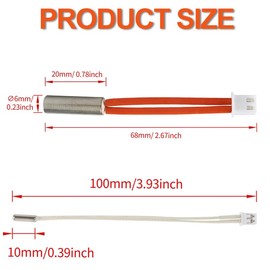 QOOWFEANIG 24V 50W Neptune 4 Heater Cartridge Element Heating Rod Tube Temperature Sensor Thermistor NTC 100K Compatible with Elegoo Neptune 4 Pro 3D Printer Hotend Accessories Replacement