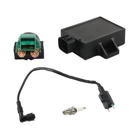 Silscvtt Ignition Coil CDI Box Starter Solenoid Relay Replacement for Kawasaki Bayou 220 250 KLF220 KLF250 1996-2011 Replacement for 21121-1160 92070-1019 21119-1457