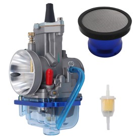 YJGZSVK PWK32 Carburetor For Suzuki RM65 RM80 RM85 Kawasaki KX80 KX100 KX125 Honda CR80 CR80R CR85R CR125 Yamaha DT100 DT125 DT175 YZ80 YZ85 YZ100 YZ125 YZ175 Air Filter（Blue）