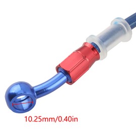 PowerMotor Motorcycle Braided Brake Hose, Dirt Bike M10 Aluminium Hydraulic Brake Line Oil Hose Pipe For ATV Pit Enduro Motocross Accessories(1800mm Oil Pipe - Red)