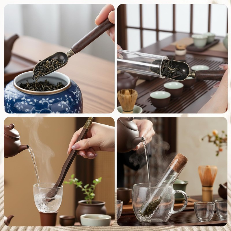 2 PCS Tea Infuser Glass Tea Strainers for Long Leaf