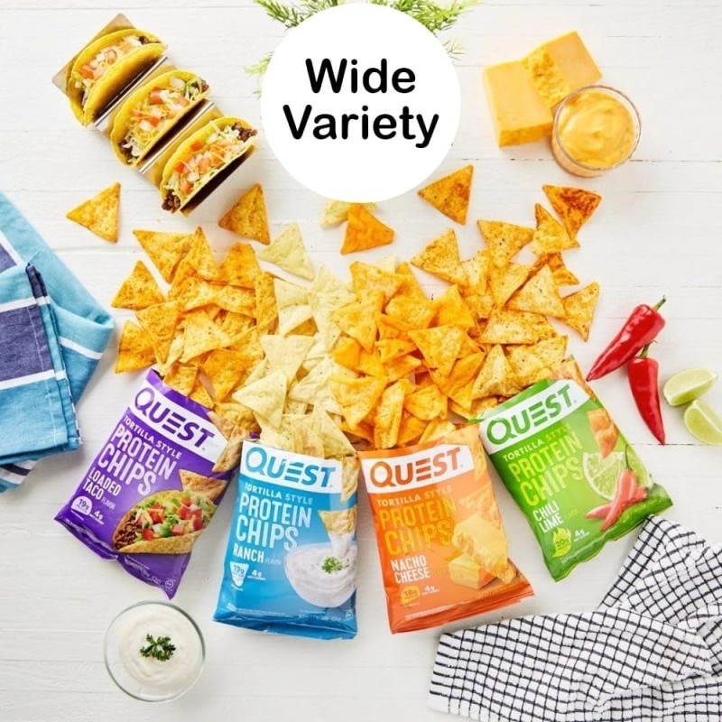 Quest Protein Chips Variety Pack Assorted Flavors High Protein Snacks
