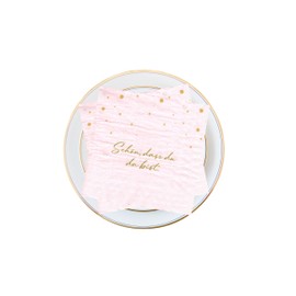 20 Napkins Schön dass du da bist mit Gold, Serviettes Sayings, Pink, Wedding, Baby Shower, Confirmation, Table Decoration 33 x 33 cm