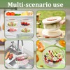 2 Pcs MultiPurpose Fruit Strainer Drain Basket with Lid &