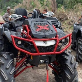 Lucky 7 2016-2024 Can-Am Outlander XMR MAX 450 570 650 850 1000 Radiator Cover - RED