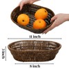 ZAVOOS 3 Pack Wicker Bread Basket, 11 Inch Woven Oval