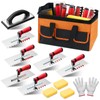 SiliFine 12 Pcs Tile Trowel Tools Set, Include 6 Stainless
