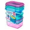 Sistema 3-Piece Food Storage Containers with Lids for Lunch, Meal