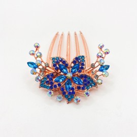 Crystal rhinestone hairpins colorful enamel flower butterflies hairpins bun clips hair accessories crystal flower hairpins hairbands for ladies and girls