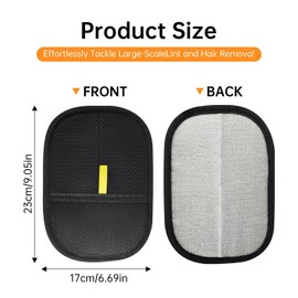 Alluring Pack of 2 Pet Hair Removal Gloves, 2025 Electrostatic Pet Hair Remover, Cat Hair Remover, Fur Magnetic Glove for Cleaning Hair Removal and Beauty Purposes