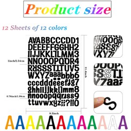 Vinyl Letter Stickers Kit, Numbers Sticker Decal for Mailbox, Signs, Window, Door, Cars, Trucks, Home, Business, Address Number (multicolor)