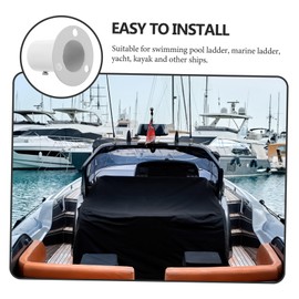 BIUDECO Stainless Steel Pool Ladder Flange Durable Deck Ladder Fitting for Boats Yachts Swimming Pools Reliable Attachment for Safety and Stability Versatile Hardware