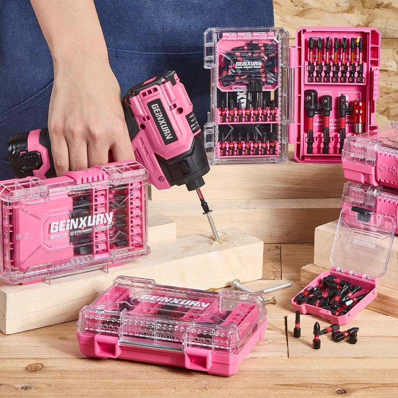 Geinxurn 48-Piece Screwdriver Bit Set Made of Impact-Resistant, S2 Steel,